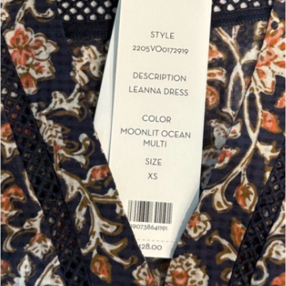 Veronica Beard Navy and Pink Floral Mini Dress - Picture 8 of 8